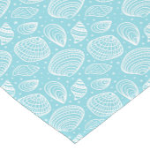 Kustzeeschelp patroon blauw korte tafelloper (Hoek)