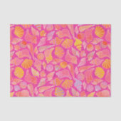 Kustzeeschelpen op roze ontkoppeling tissuepapier (Voorkant)