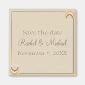 Kustzeeschelpen redden de datum magneet (Voorkant)