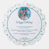 KustzeeSons Groeten Foto Jaar Samenvatting Ornament Kaart (Achterkant)