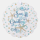 KustzeeSons Groeten Foto Jaar Samenvatting Ornament Kaart (Voorkant)