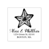 Kustzeester bruiloft monogram rubberstempel (Afrduk)