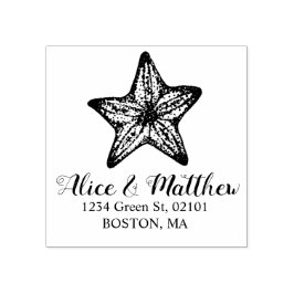 Kustzeester bruiloft monogram rubberstempel