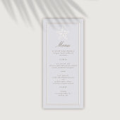 Kustzeester Faux Embossed formele bruiloft Menu