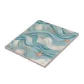 Kustzeester op Aqua Zandgolven Patroon (9) Tegeltje (Zijkant)