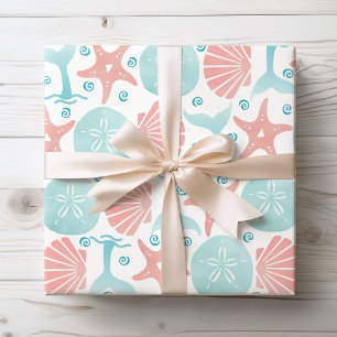 Kustzeester, schelpen en walvis cadeaupapier