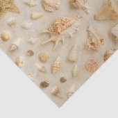 Kustzeesterren en zeeschelpen Beach Foto Tissuepapier (Detail)