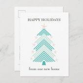 Kustzeesterren Volkskunst Kerstboom Bewegen Aankondigingskaart (Voorkant / Achterkant)