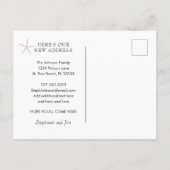 Kustzeesterren Volkskunst Kerstboom Bewegen Aankondigingskaart (Achterkant)