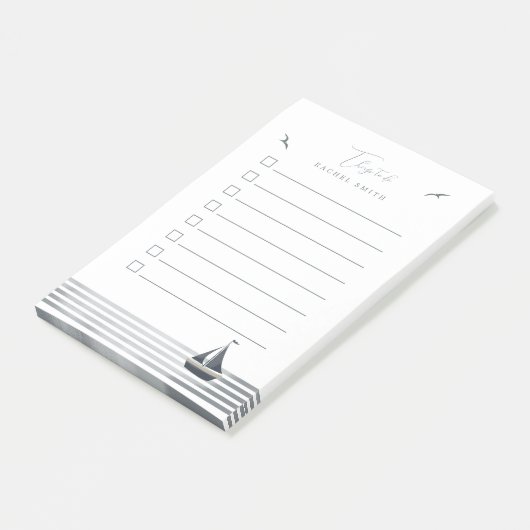 Kustzeilboot om te doen lijst post-it® notes (Schuin)