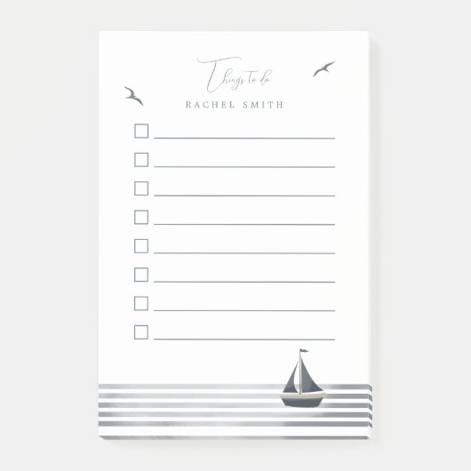Kustzeilboot om te doen lijst post-it® notes (Voorkant)