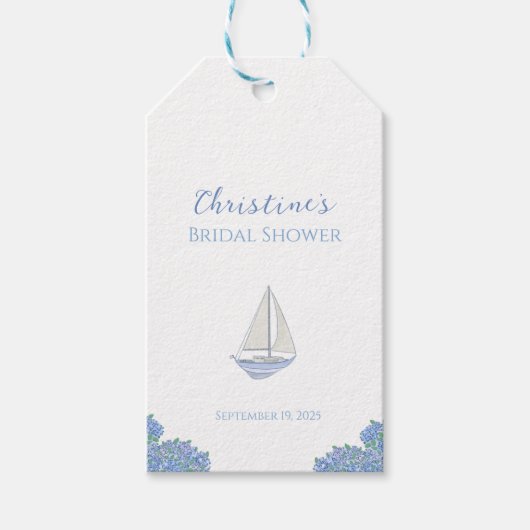 Kustzeilboot Vrijgezellenfeest Dank u Cadeaulabel (Voorkant)