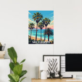 Kustzicht San Clemente Californië Poster (Thuiskantoor)