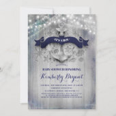 Kustzilver Baby shower Kaart (Voorkant)