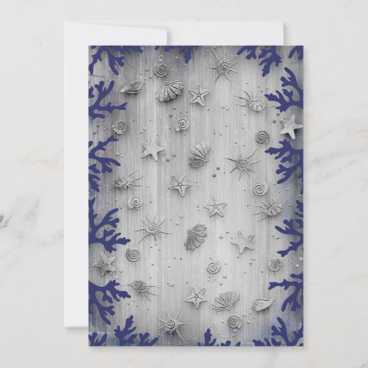 Kustzilver Baby shower Kaart (Achterkant)