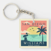 Kustzomer  familie Beach House Sleutelhanger (voorkant)