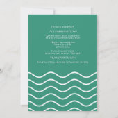 Kustzomer Ocean Beach Waterverf bruiloft Kaart (Achterkant)