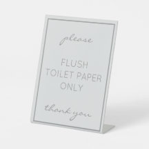 Kustzone Gray Bathroom Septic Counter Sign.