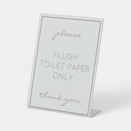 Kustzone Gray Bathroom Septic Counter Sign. Reclamebord Met Voetstuk