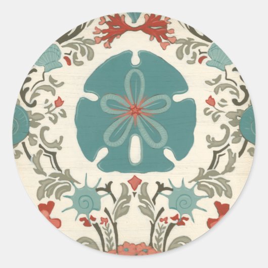 Kustzone II Ronde Sticker (Voorkant)