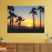 Kustzonsondergang: Carlsbad, CA Canvas Afdruk (Insitu (Woonkamer))