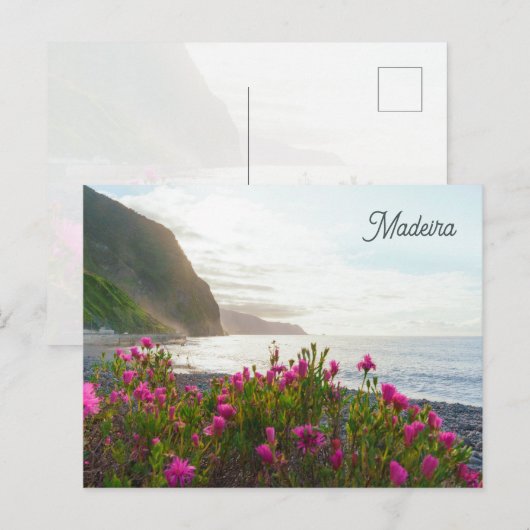 Kustzonsondergang Madeira Briefkaart (Voorkant / Achterkant)