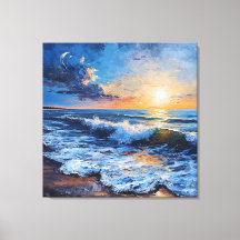 🌅 Kustzonsondergang Muur Kunst Voor Strandhuis De