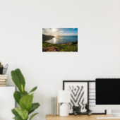 Kustzonsondergang Muurkunst | Oceaan Landschapspri Poster (Thuiskantoor)