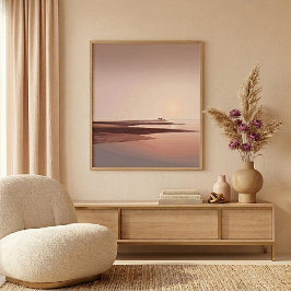 Kustzonsondergang Muurkunst voor Woonkamer Decorat Poster