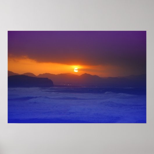 Kustzonsondergang Poster (Voorkant)