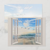 Kustzonsopgang door het raam briefkaart (Voorkant / Achterkant)