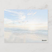 Kustzonsopgang door het raam briefkaart (Achterkant)