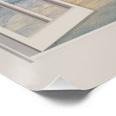 Kustzonsopgang door het raam perfect poster (Hoek)