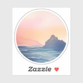 Kustzonsopgang kalm sticker (Vel)