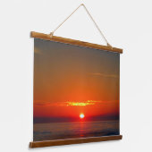 Kustzonsopgang & zonsondergang hangend wandkleed (Gebogen)