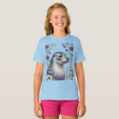 Kustzoogdier Gewone Zeehond Omringd Door Viola T-shirt (Voorkant volledig)