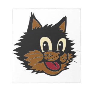 KUSTZWART EN BROWN NAUGHTY CAT NOTITIEBLOK