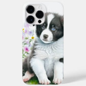 KUSTZWART EN WITTE GRENSCOLLIE PUPPY DOG Case-Mate iPhone CASE (Achterkant)