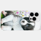 KUSTZWART EN WITTE GRENSCOLLIE PUPPY DOG Case-Mate iPhone CASE (Achterkant (horizontaal))