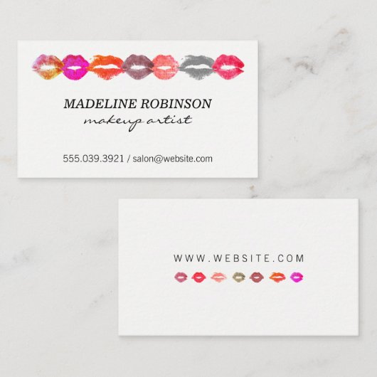 Kusvlekken / Kleurrijk Visitekaartje (Voorkant / Achterkant)