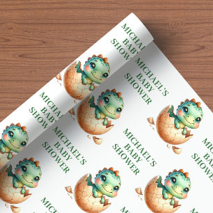 Kut Adopteren Binnenkort Baby Dino Douche Inpakpap Cadeaupapier