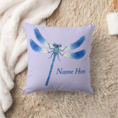 Kut als een Bug Blue Dragonfly op Violet Paars Kussen (Deken)