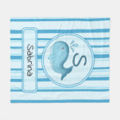 Kut Baby Walvis Persoonlijke Fleece Dekbed Deken (Voorkant (Horizontaal))