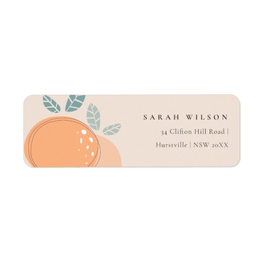 Kut blush Peach Oranje Fruity Bold Address Etiket (Voorkant)