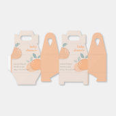 Kut Blush Peach Oranje Fruity Bold Baby shower Bedankdoosjes (Uitgevouwen)