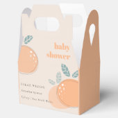 Kut Blush Peach Oranje Fruity Bold Baby shower Bedankdoosjes (Geopend)