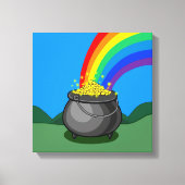 Kut goud en regenboog canvas afdruk (Voorkant)