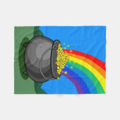 Kut goud en regenboog fleece deken (Voorkant (Horizontaal))