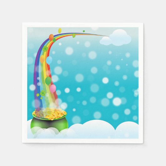 Kut goud en regenboog servet (Voorkant)