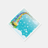 Kut goud en regenboog servet (Hoek)